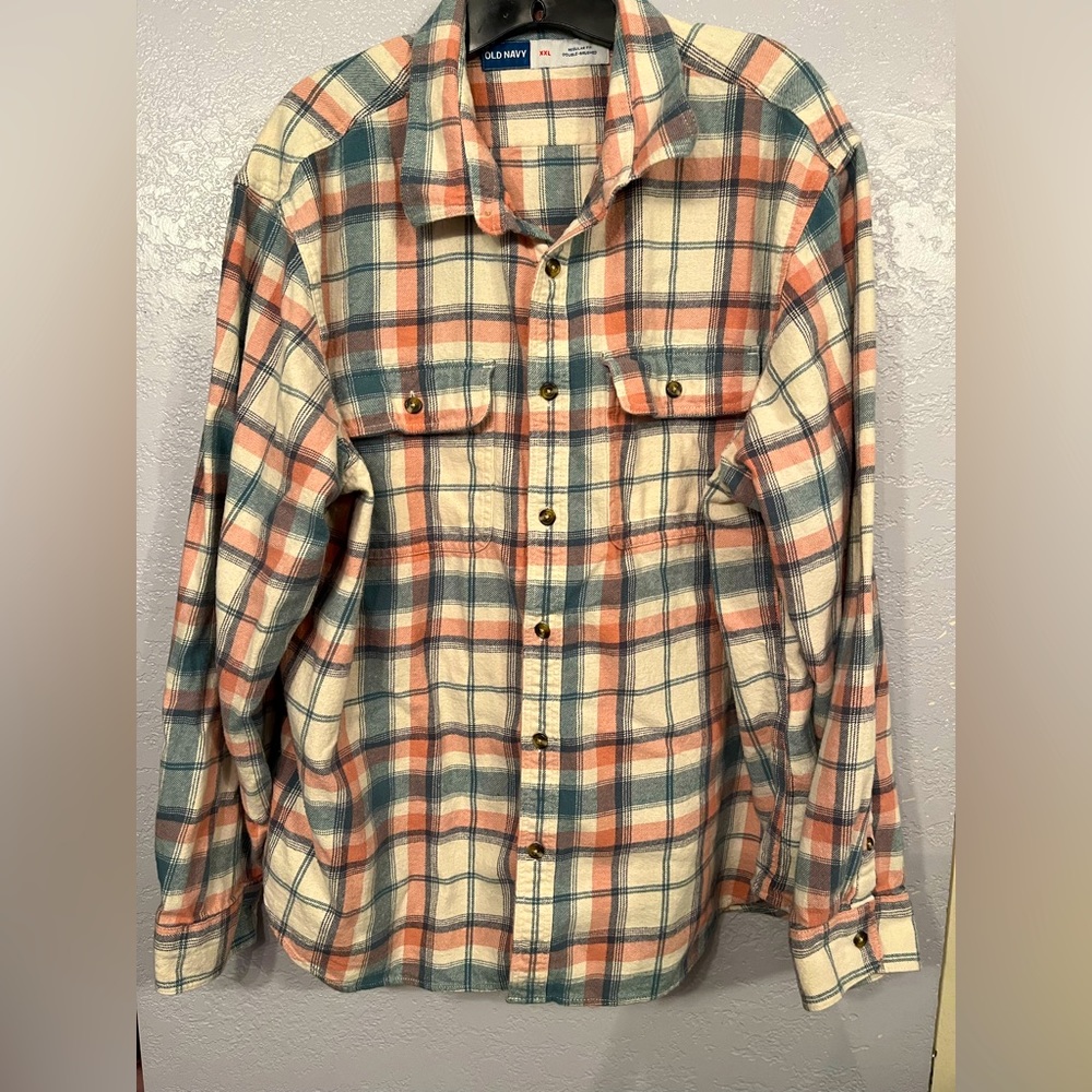 Old Navy Multicolor Plaid Casual Button Down Shirt